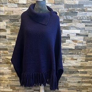 Coldwater Creek Deep Purple Wool Blend Sweater
